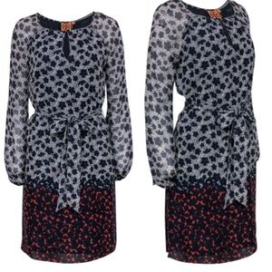 Tory Burch Silk Shell Tie Waist Dress - size 2